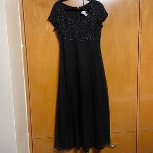 Vintage Basix II Beaded Blue Dress